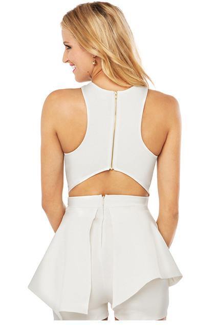 Chloe White Romper - One Chic Store