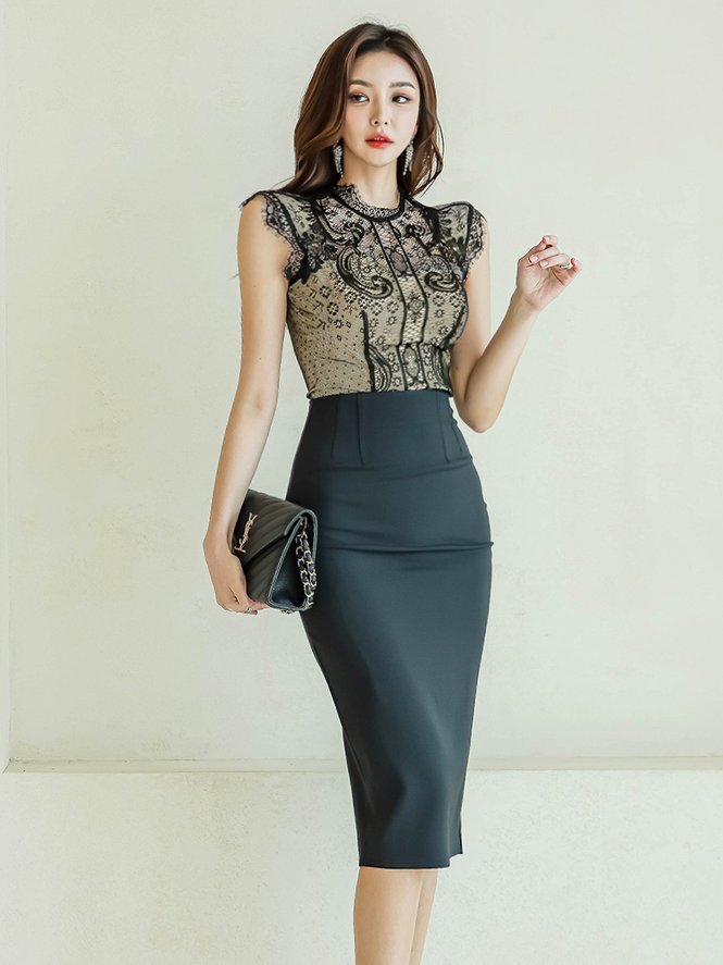 Alisa Black Lace Dress