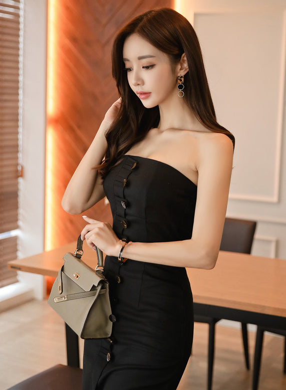 Galine Black Tube Dress - One Chic Store
