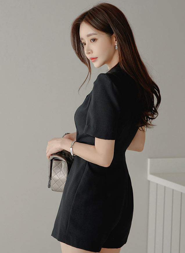 Elle Black Romper