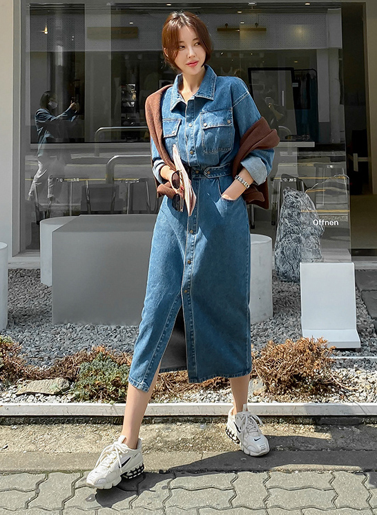 Janis Denim Dress - One Chic Store