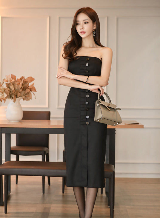 Galine Black Tube Dress