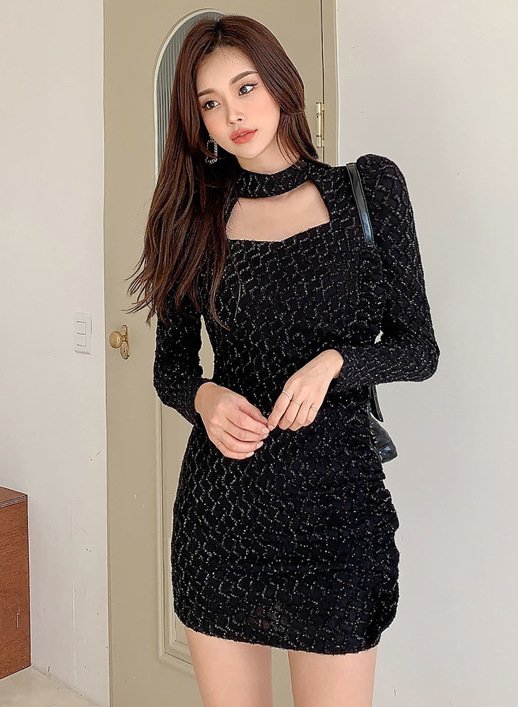 Avena Black Dress - One Chic Store