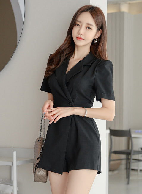 Elle Black Romper