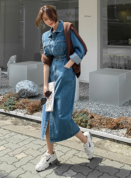 Janis Denim Dress - One Chic Store