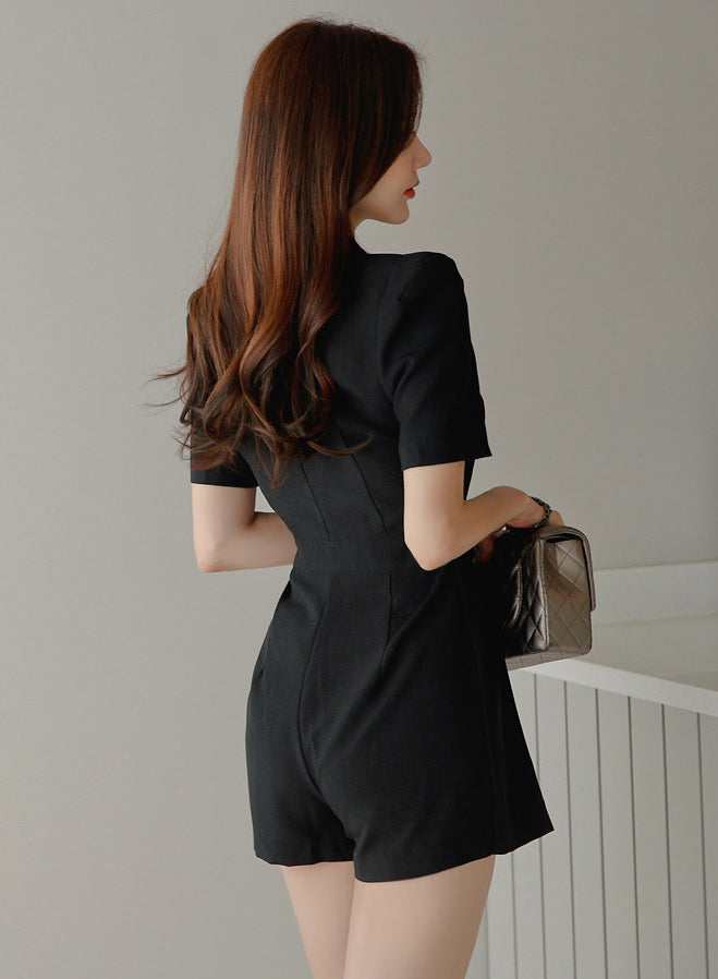 Elle Black Romper