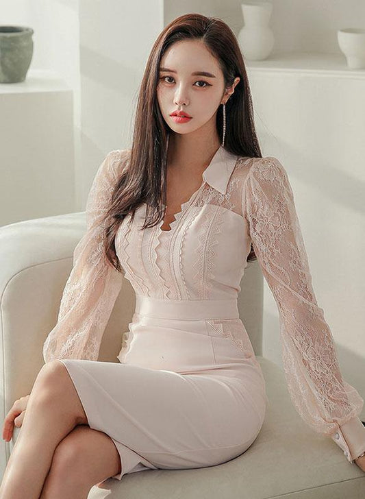 Merin Sleeved Dress - One Chic Store