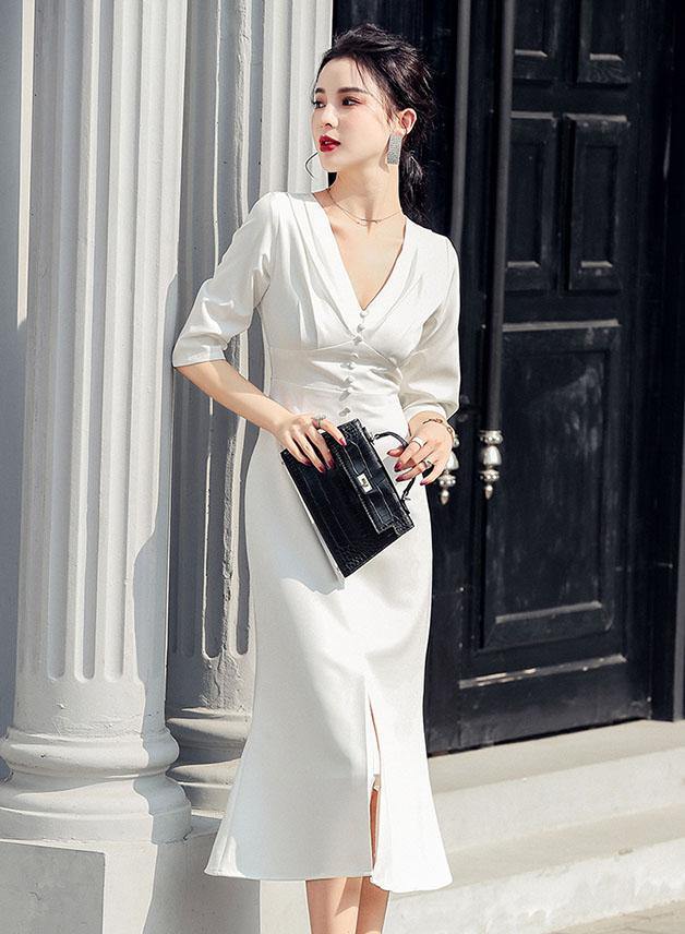 Geraldine White Dress - One Chic Store