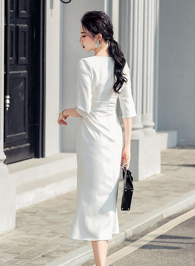 Geraldine White Dress - One Chic Store